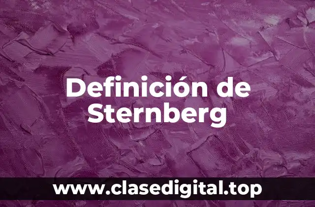 Definición de Sternberg
