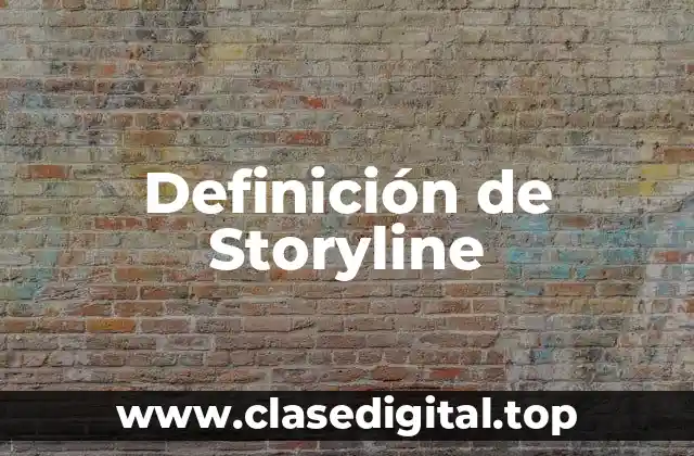 Definición de Storyline