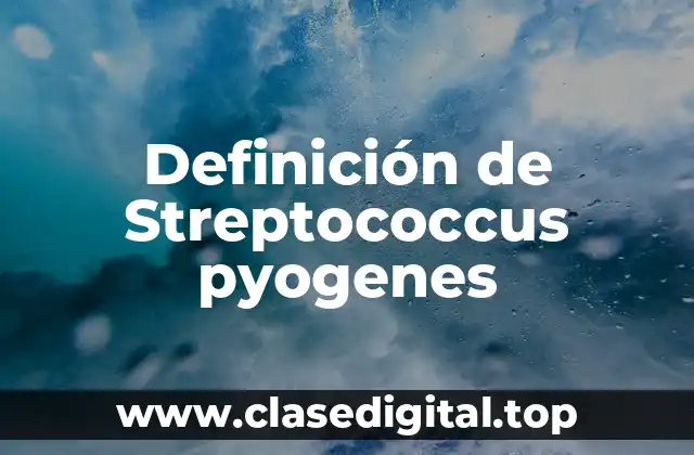 Definición de Streptococcus pyogenes