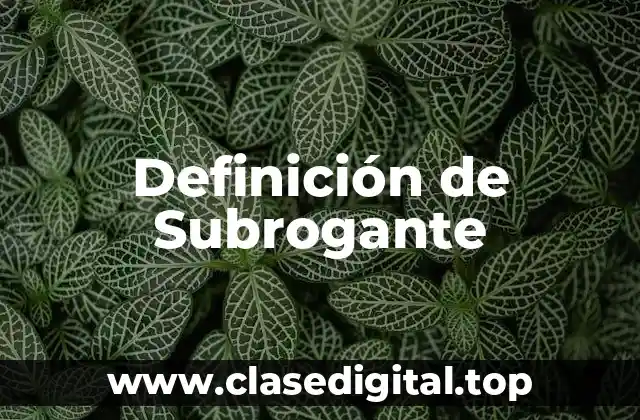 Definición de Subrogante