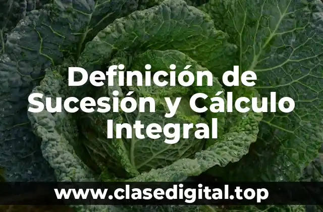 Definición de Sucesión y Cálculo Integral