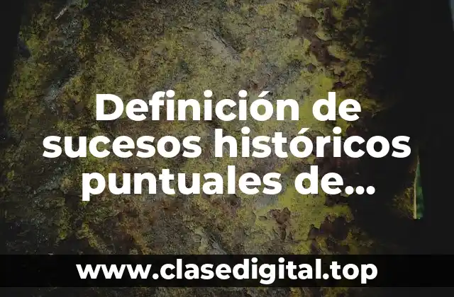 Definición de sucesos históricos puntuales de investigación científica