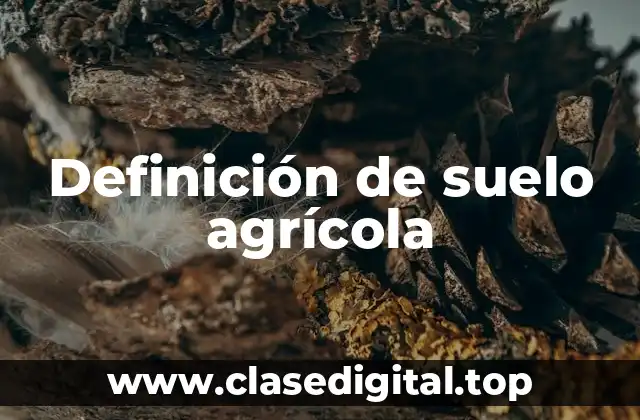 Definición de suelo agrícola