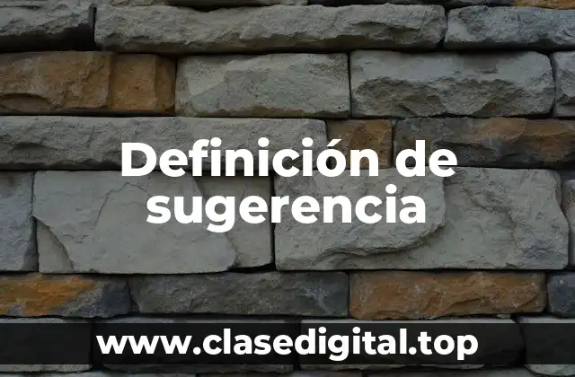 Definición de sugerencia