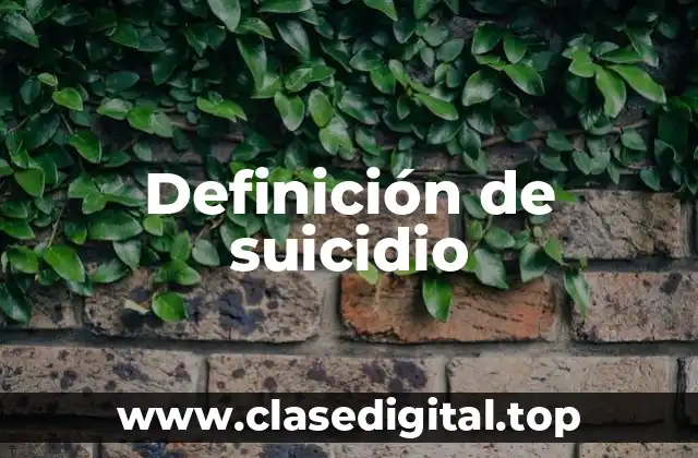 Ejemplos de suicidio