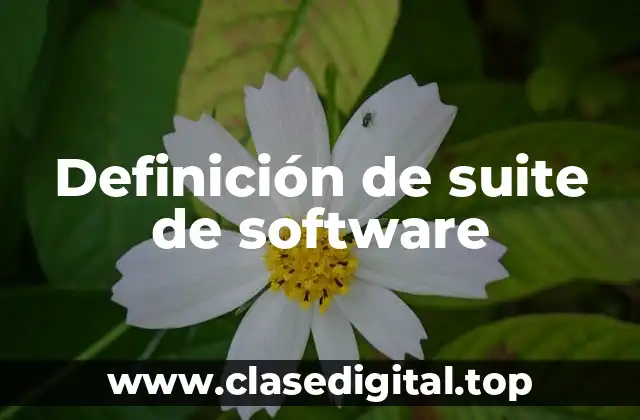 Definición de suite de software