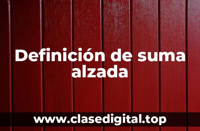 Definición de suma alzada