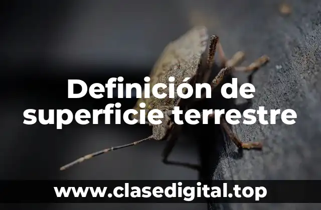 Definición técnica de superficie terrestre