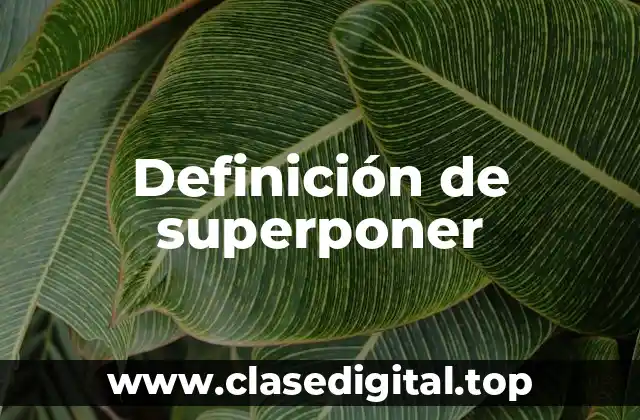 Definición de superponer