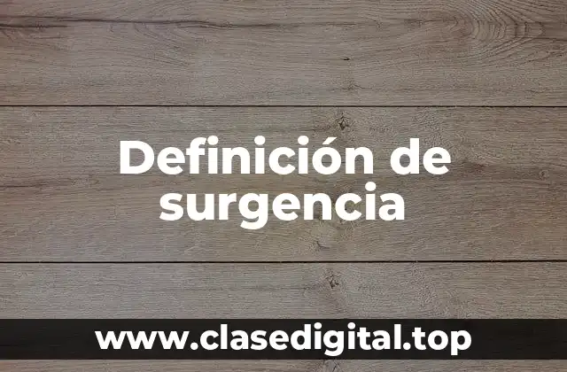 Definición de surgencia