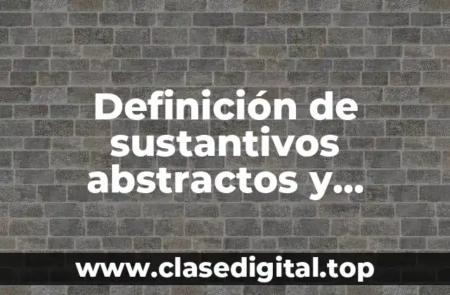 Definición técnica de sustantivo