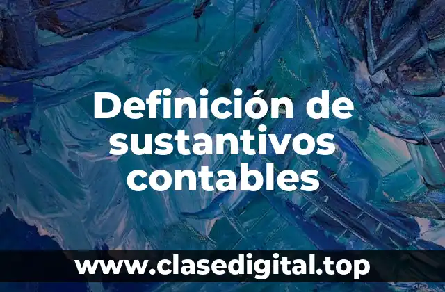 Definición de sustantivos contables