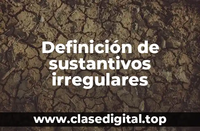 Definición de sustantivos irregulares