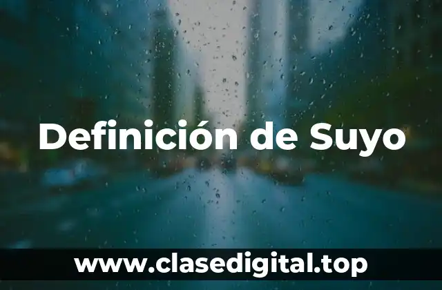 Definición de Suyo