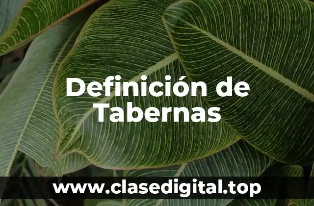 Definición de Tabernas