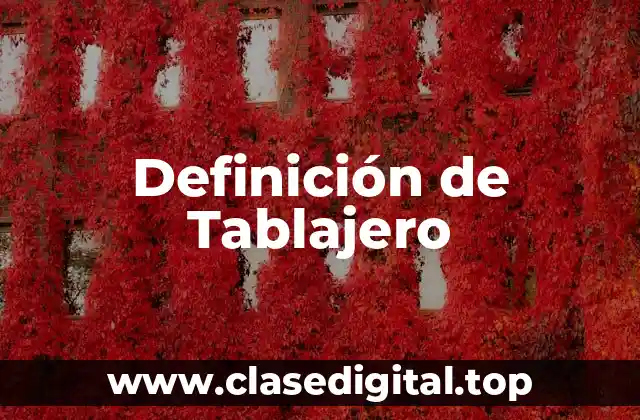 Definición de Tablajero