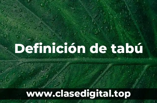 Definición de tabú