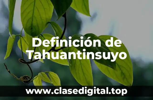 Definición de Tahuantinsuyo