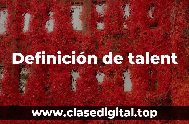 Ejemplos de talent