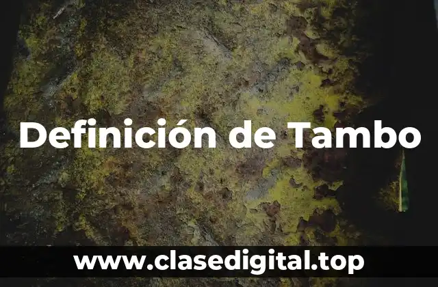 Definición de Tambo