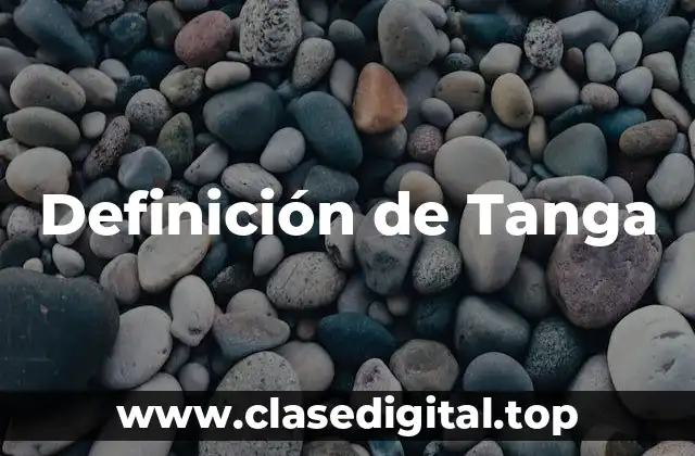 Definición de Tanga