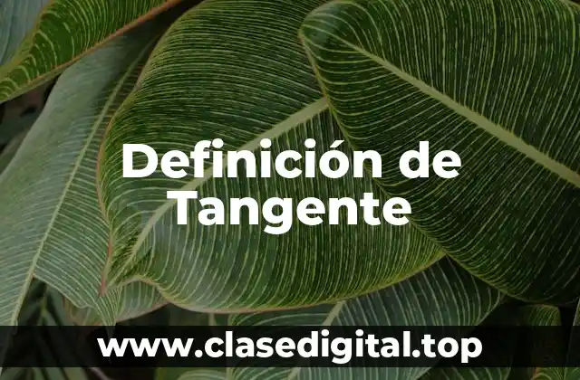 Definición técnica de Tangente