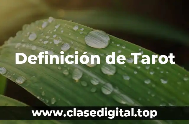 Definición de Tarot