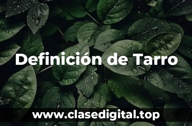 Definición de Tarro