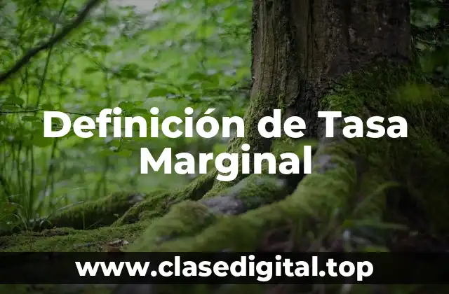 Definición de Tasa Marginal