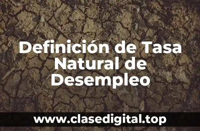 Definición de Tasa Natural de Desempleo