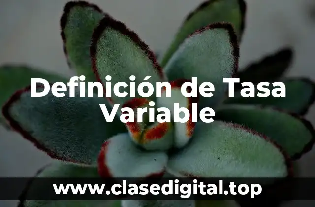 Definición de Tasa Variable