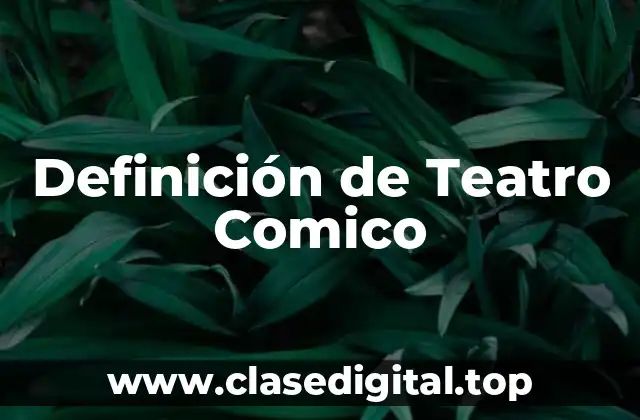 Definición de Teatro Comico