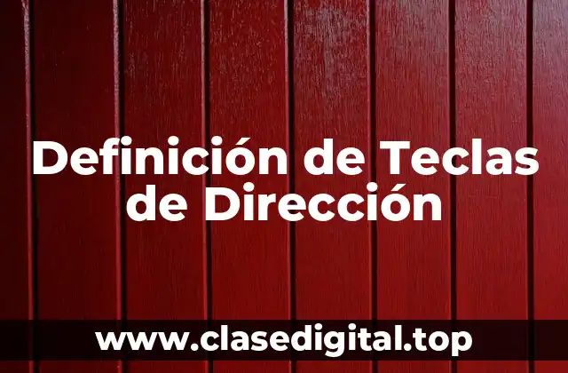 Definición de Teclas de Dirección
