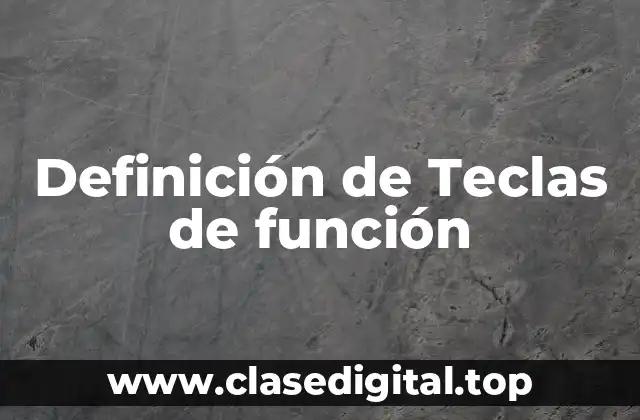 Definición de Teclas de función