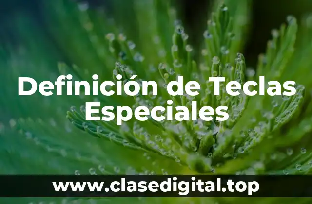 Definición de Teclas Especiales