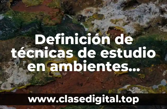 Definición de técnicas de estudio en ambientes virtuales