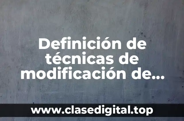 Ejemplos de técnicas de modificación de conducta