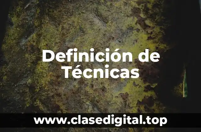 📗 Definición técnica de técnica