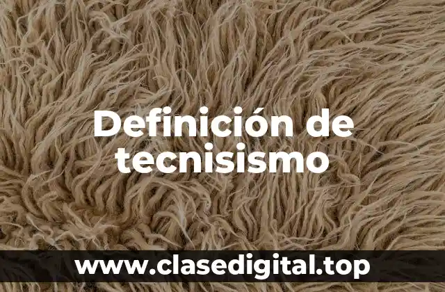 Definición de tecnisismo