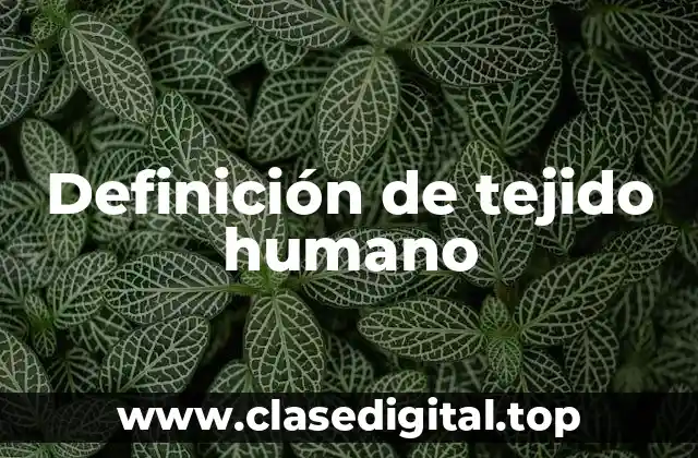 Definición técnica de tejido humano