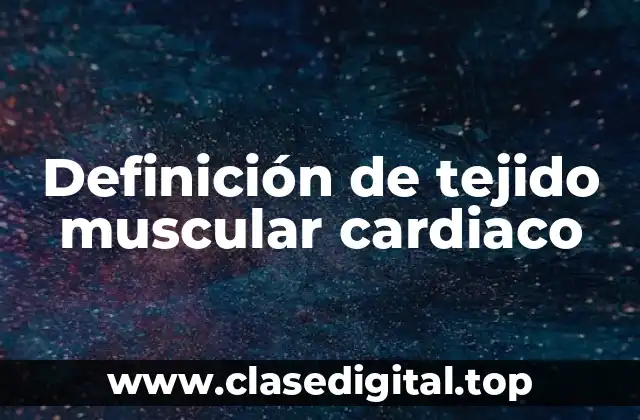 Definición de tejido muscular cardiaco