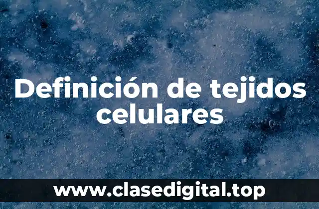 Definición de tejidos celulares