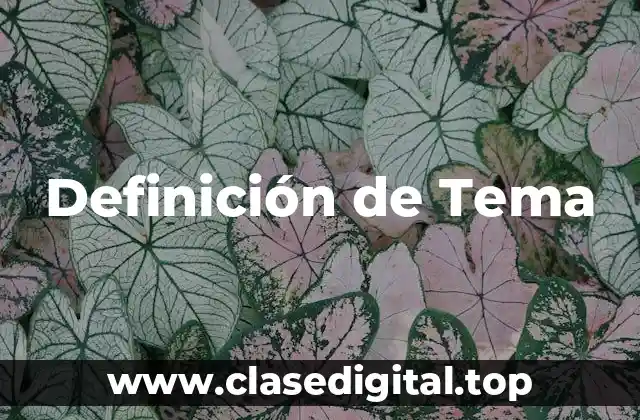 Definición de Tema