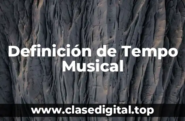 Definición de Tempo Musical