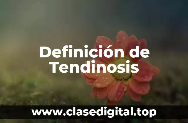 Definición de Tendinosis