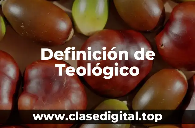 Definición Técnica de Teológico