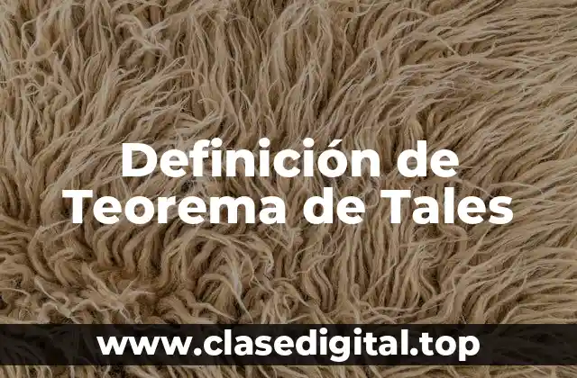 Ejemplos de Teorema de Tales