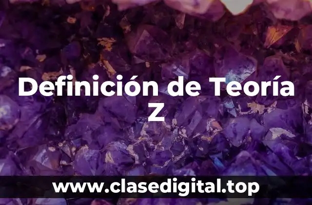 Definición de Teoría Z