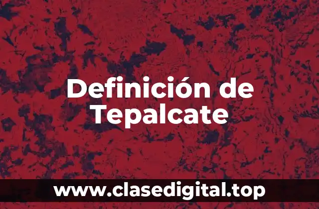 Definición de Tepalcate