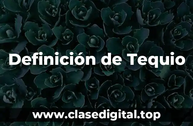 Definición de Tequio